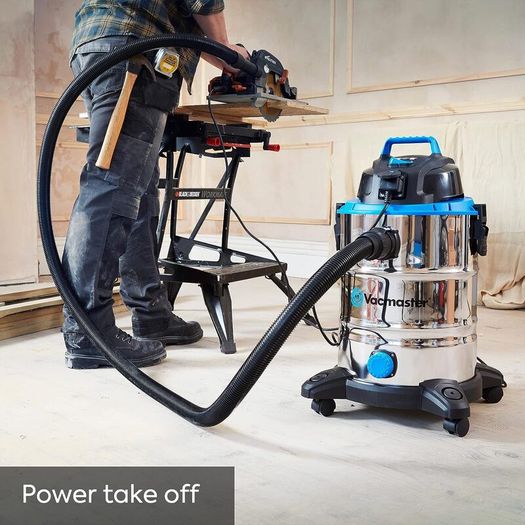 Power 30 PTO Wet & Dry Cleaner, with Power Take Off socket, 30 Litre Capacity, 1500W Motor