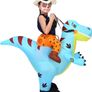 Kids Inflatable Dinosaur Costume Blow Up Halloween Fancy Dress Costume (FREE POSTAGE) Image 3