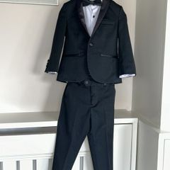 Boys Black Tuxedo Suit with Shirt and Bowtie