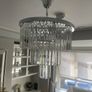 3-Tier Glass Droplet Chandelier Image 3