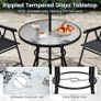 Garden Furniture Set 6 Pieces with Parasol, Patio Furniture Outdoor 4 Folding Chairs with Table, Balcony Furniture Set for 4 People, Outdoor Seating Set, Garden Set for Garden, Balcony, Patio Image 5