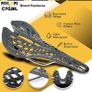 Psyclops Carbon Fibre Pattern Edition | Bike Seat | Bicycle Saddle | Road | Mountain | MTB | BMX | Commuter | Light Weight | Grey & Black | Spyder Web Image 2