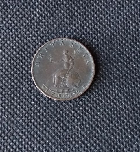 Great Britain : George III : 1799 , 1 Farthing - Soho Mint - " Cartwheel Halfpenny "