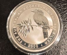 2000 Australian Kookaburra 1oz Silver Perth Mint