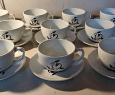 Ten Restaurant/Cafe Italian Ancap Cups and Saucers