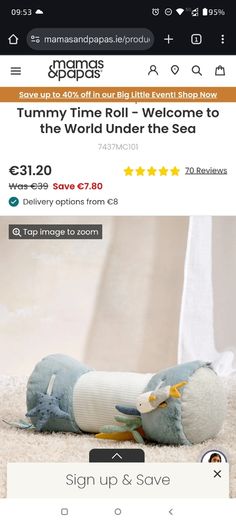 Playmat baby gym and tummy pillow
