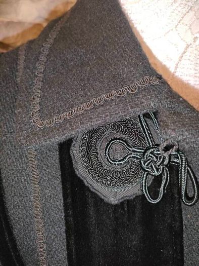 Noa Noa Copenhagen Black velvet button overcoat UK 10 to 12 Postage included