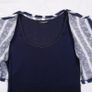 Sophie B Navy Blue White Striped Bolero Cardigan Tiered Mesh Midi Dress 12UK/40EU Image 4