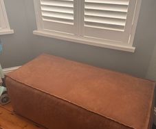 WOOOD Rodeo 3 Seater Sofa + Matching Pouf, Cognac