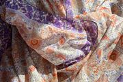 100% Silk Scarf / Saree Floral Patterned Anna Harvery