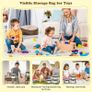 6 Pack Clear Toy Storage Bags, Storage Bags with Zipper, Clear PVC Toy Kids Organiser for Building Blocks, Puzzles, Clay, Small Models, Board Games, Books (6 Pack-L) Image 6