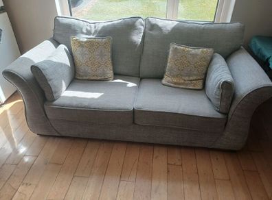couch grey, 4 seater and a 3 seater