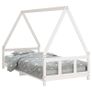 BN Kids Bed Frame White 90x190 cm Solid Wood Pine Image 2