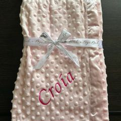 Baby girl personalised blanket