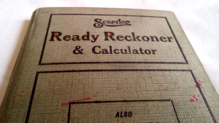 Vintage Ready Reckoner & Calculator - Seandar.