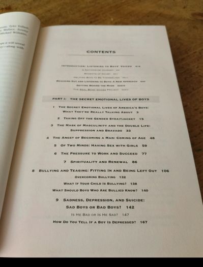 This is a first-edition hardcover copy of "Real Boys Voices by Dr. William Pollack.