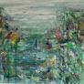 LARGE ORIGINAL ART Original Abstract Landscape Pondscape Irish Art Image 9