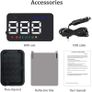 3.5" GPS Head-up Display Speed in Large Font, Reflect on Windshield or See on the HUD screen Directly, as Car Speedometer, Connect Car Cigarette Lighter to Use Image 4