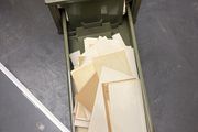 Vintage Green Metal Index Card Filing Drawer