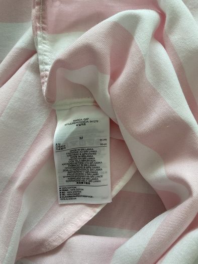 shirt bnwt Gap 100% cotton pink & white striped shirt size medium