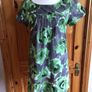 Jackpot Grey and Green Lightweight Summer Cotton Dress size 12 Eu 38 includes postage Image 2