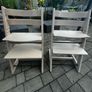 2 x Stokke Tripp Trapp Chairs and baby seat/harness Image 6