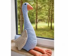 Handmade Upcycled Goose Plush Doll / Unique Soft Decor / Gift