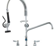 Commercial Faucet with Sprayer Brass 63 cm