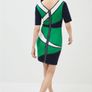 BNWT - KAREN MILLEN Colour Block Jersey Pencil Dress UK 12 Image 3