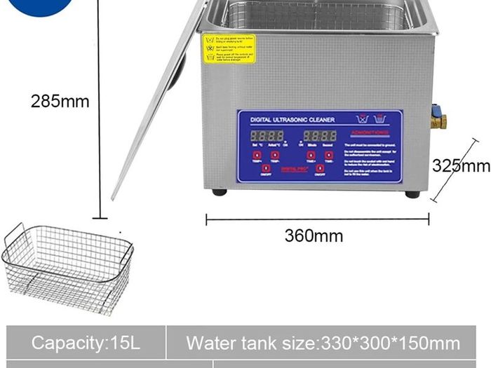 15L Professional Washing Machine Ultrasonic Cleaner - Stainless Steel