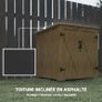 Wooden garden storage cabinet, Double Door, adjustable shelf and bitumen roof, pine wood Image 3