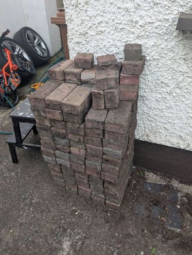 Red/grey garden bricks