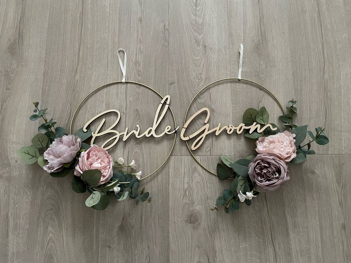 Bride And Groom Floral Wreaths