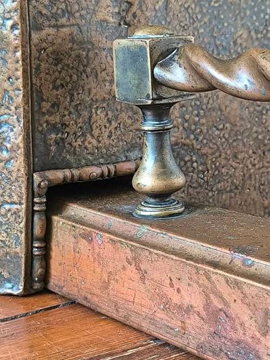 Antique Arts & Crafts Club Fender (c. 1900) adjustable fireplace seats