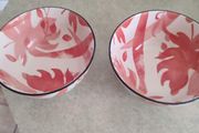 MADOWS &amp; BYRNE PORCELAIN Dishwasher &amp; Microwave Safe Tola Sakura breakfast bowl Set of 2.