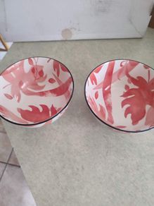 MADOWS & BYRNE PORCELAIN Dishwasher & Microwave Safe Tola Sakura breakfast bowl Set of 2.