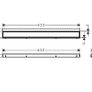 hansgrohe RainDrain Match shower channel 56037800 70cm, finish set, with height-adjustable frame, brushed stainless steel Image 3