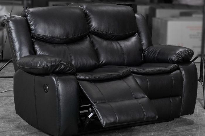 Brand New Leather Recliner Couches With Drop Down Cupholders Instock with  Free Home Delivery