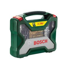 Bosch 70-Pieces X-Line Titanium Drill and Screwdriver Bit Set (for Wood, Masonry and Metal, Accessories Drills)