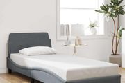 Bed Frame "Dover" Dark Grey 90x190 cm Single Velvet
