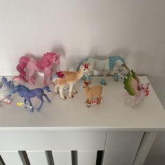 New Set of 6 SCHLEICH BAYALA Fantasy Figures plus 1 PAPO Blue Unicorn