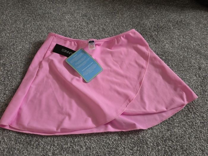 pink swim skirt