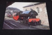 Bagnall 0-6 2996 Victor , Steam Locomotive Outside Minehead Shed , England - Postcard