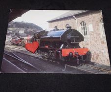 Bagnall 0-6 2996 Victor , Steam Locomotive Outside Minehead Shed , England - Postcard