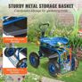 Garden Cart Rolling Workseat with Wheels, Gardening Stool for Planting, 360 Degree Swivel Seat, Wagon Scooter with Steering Handle Image 5