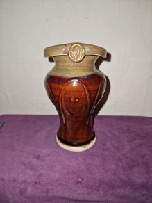Castle Arch brown glaze pottery vase