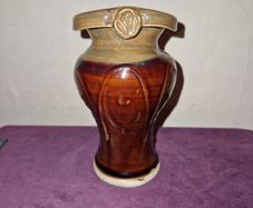 Castle Arch brown glaze pottery vase
