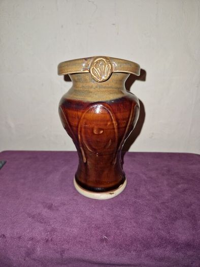 Castle Arch brown glaze pottery vase