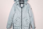 Rino &amp; Pelle Light Blue Longline Puffer Jacket Coat 8UK/36EU