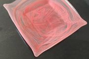 Reduced Large vintage swirling  very heavy Art  glass centrepiece dish